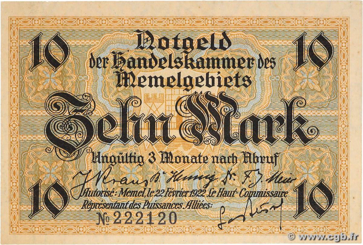 10 Mark MEMEL  1922 P.05b AU