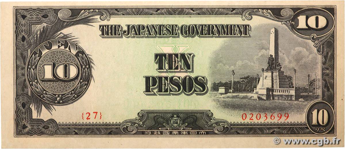 10 Pesos PHILIPPINES  1943 P.111a UNC