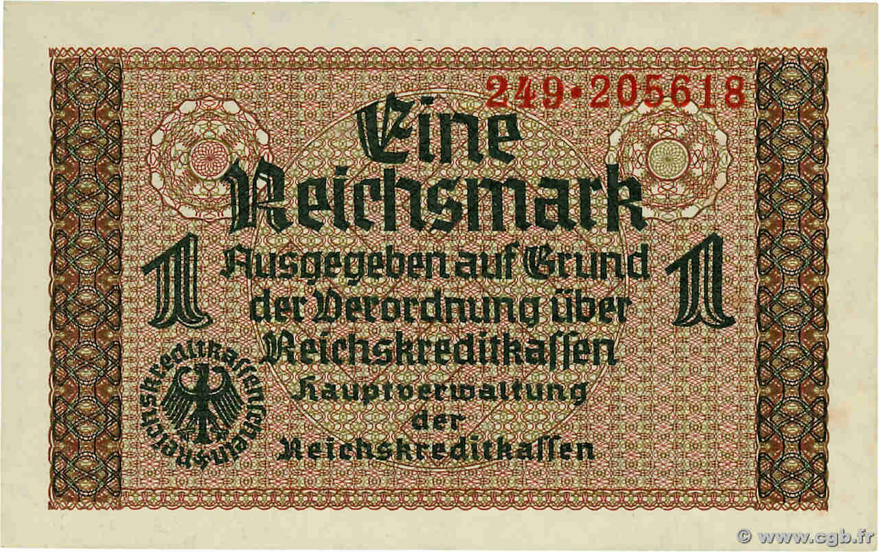 1 Reichsmark ALEMANIA  1940 P.R136a FDC