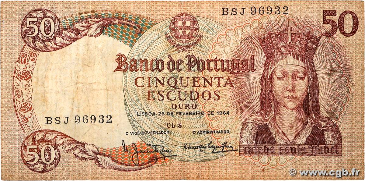 50 Escudos PORTUGAL  1964 P.168 B+