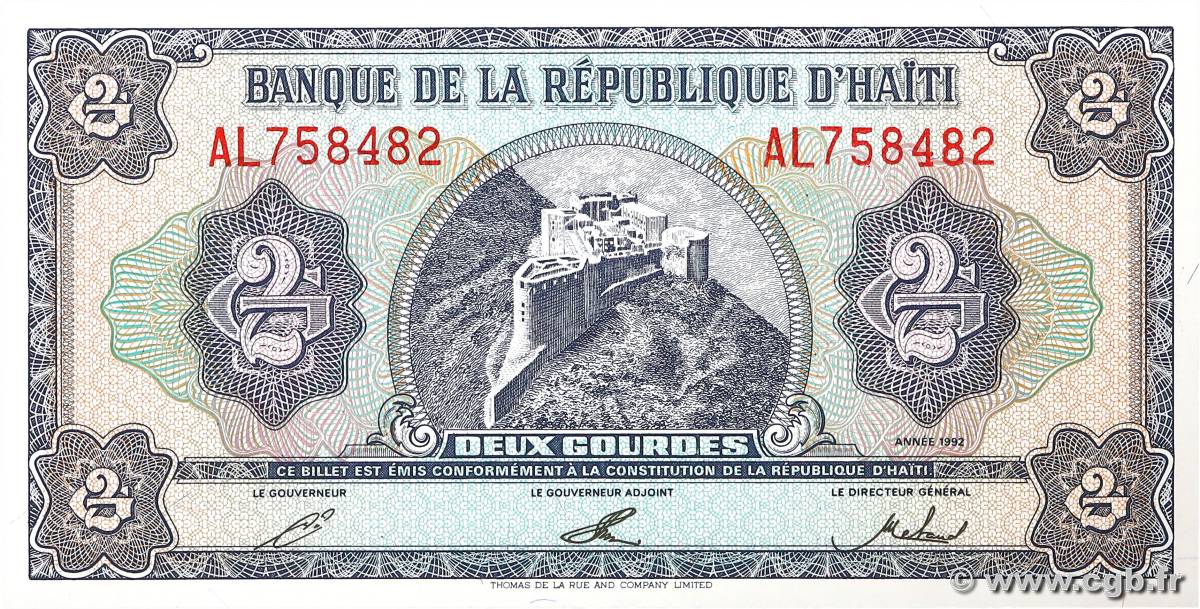 2 Gourdes HAITI  1992 P.260a UNC-