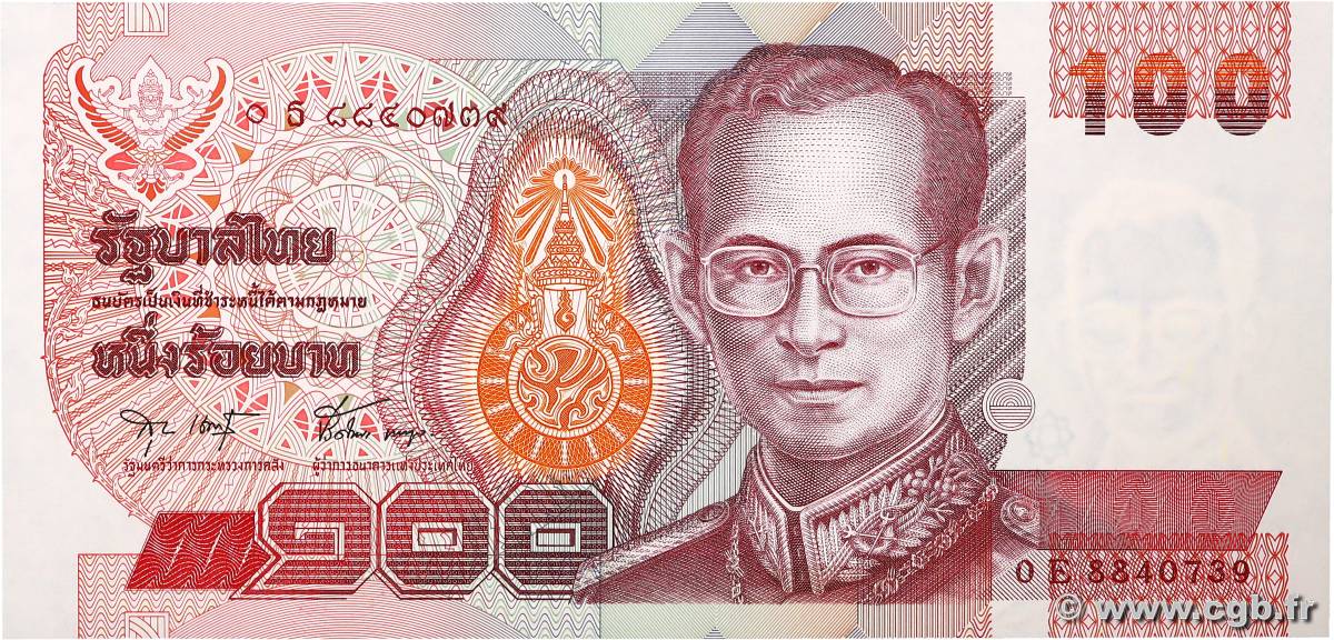 100 Baht THAÏLANDE  2002 P.097 pr.NEUF