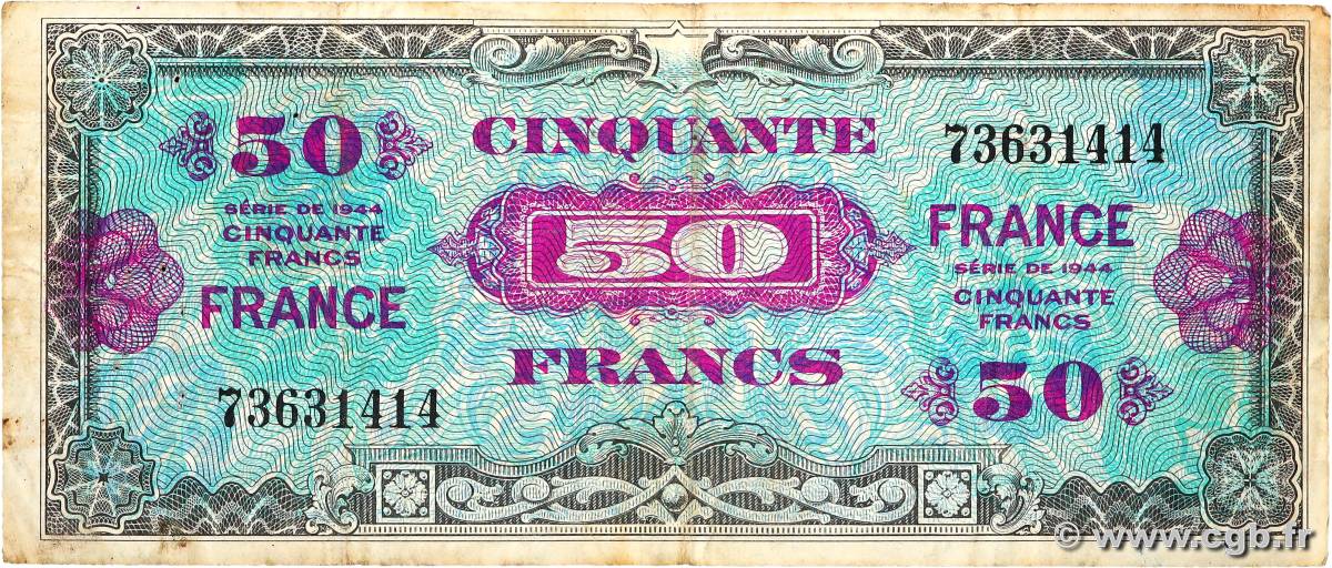 50 Francs FRANCE FRANCE  1945 VF.24.01 TB