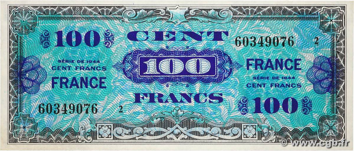 100 Francs FRANCE FRANCIA  1945 VF.25.02 SC