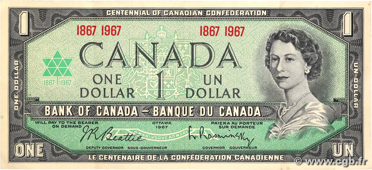 1 Dollar Commémoratif CANADA  1967 P.084a VF+