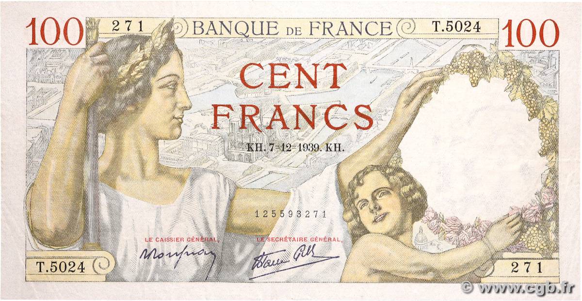 100 Francs SULLY FRANCIA  1939 F.26.17 BC