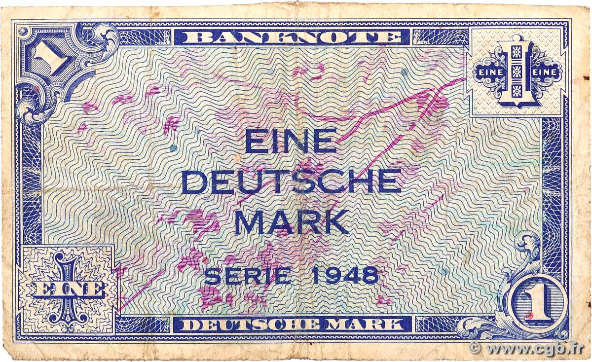 1 Deutsche Mark ALLEMAGNE FÉDÉRALE  1948 P.02a TB