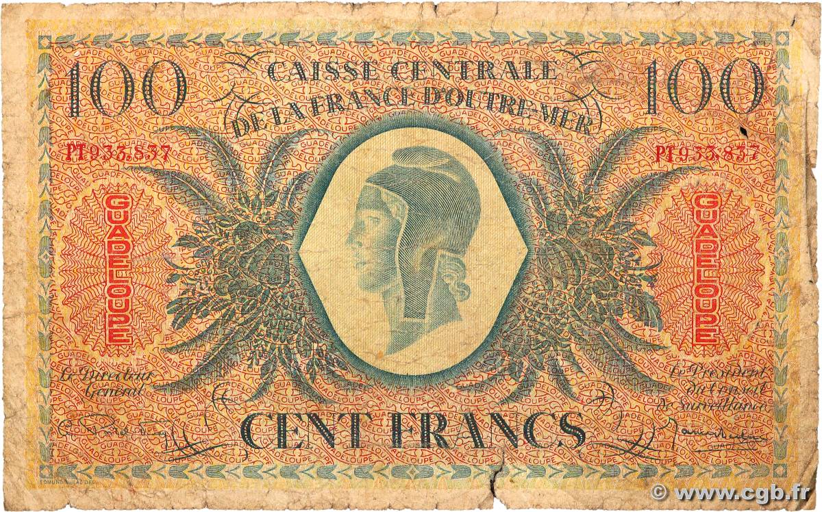 100 Francs Marianne Type anglais GUADELOUPE  1944 P.29a G