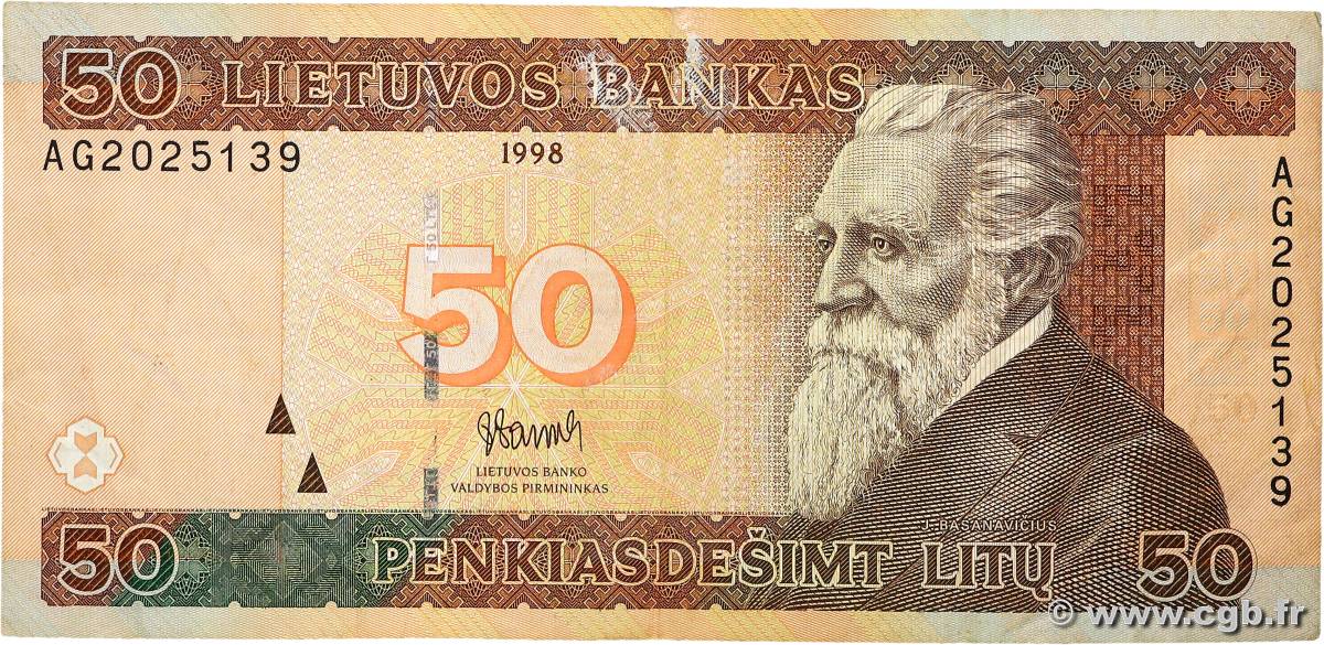 50 Litu LITUANIA  1998 P.61 BC+