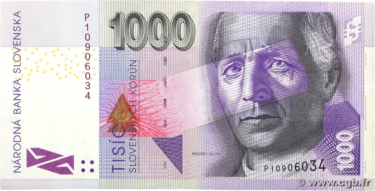 1000 Korun SLOVAKIA  1999 P.32 XF-