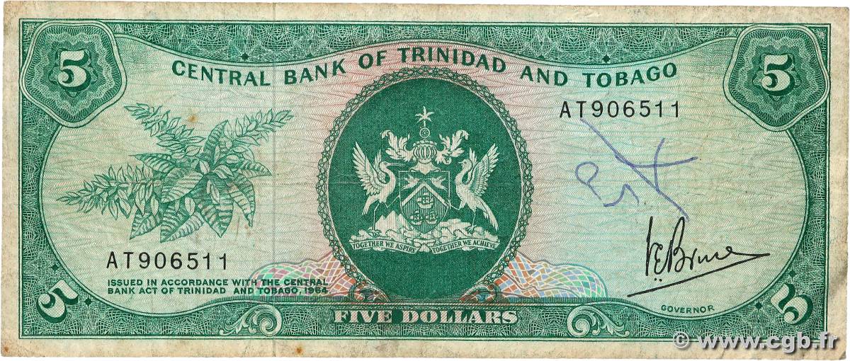 5 Dollars TRINIDAD and TOBAGO  1977 P.31a VG