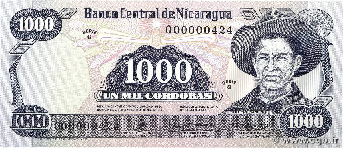 1000 Cordobas NIKARAGUA  1987 P.145a ST