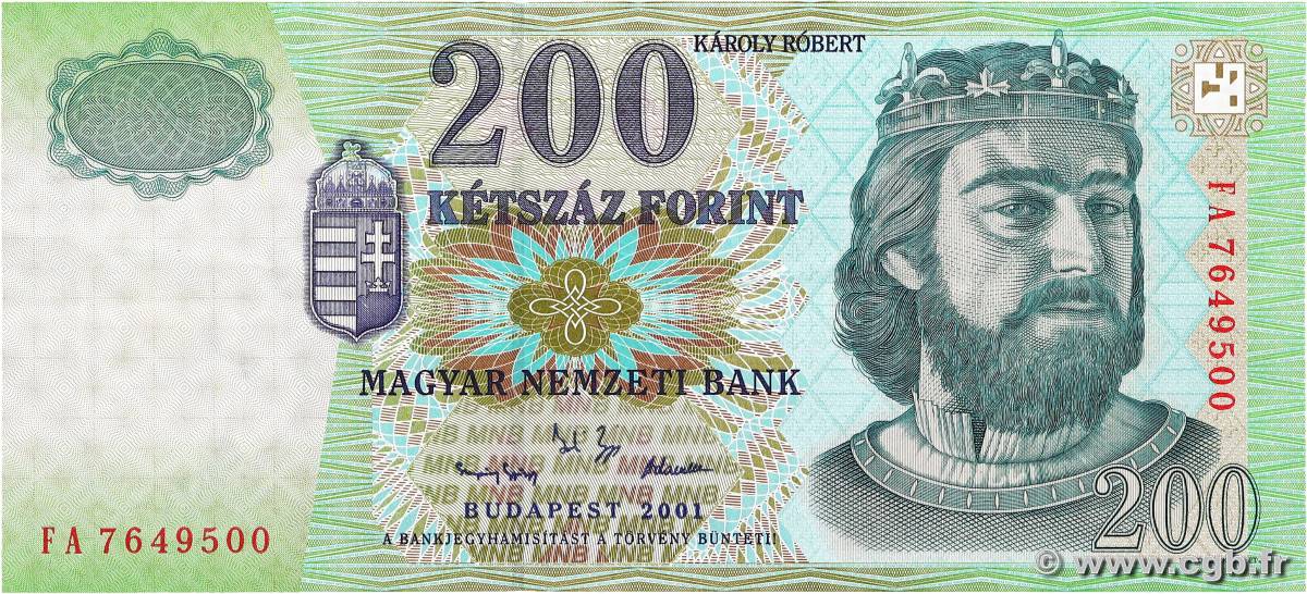 200 Forint HONGRIE  2001 P.187a SUP