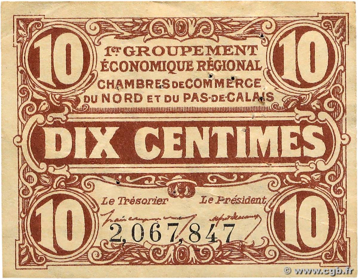 10 Centimes FRANCE régionalisme et divers Nord et Pas-De-Calais 1918 JP.094.02 TTB