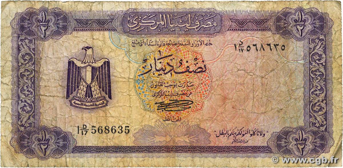 1/2 Dinar LIBIA  1972 P.34b MC