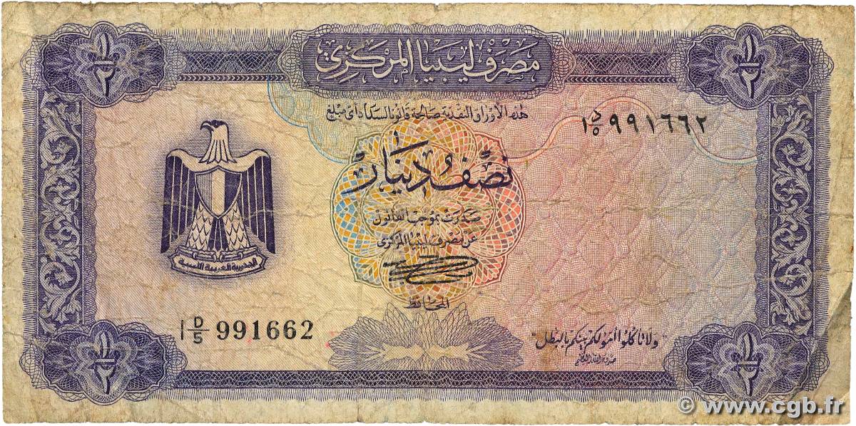 1/2 Dinar LIBYE  1972 P.34b pr.B