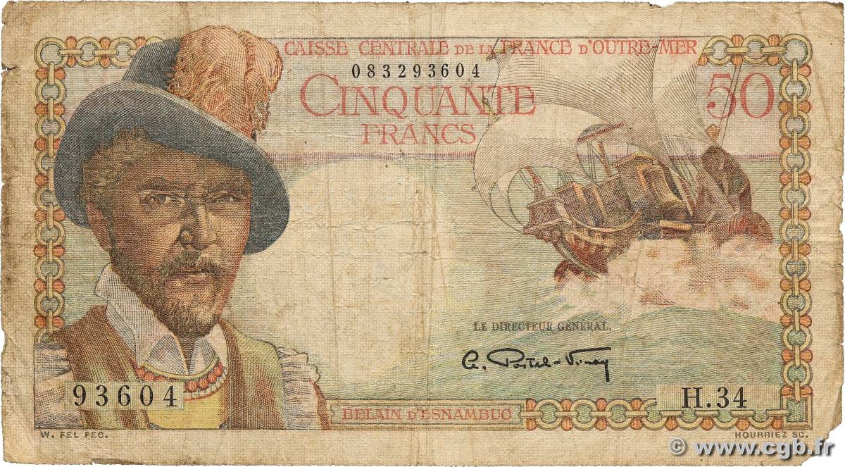 50 Francs Belain d Esnambuc AFRIQUE ÉQUATORIALE FRANÇAISE  1946 P.23 G