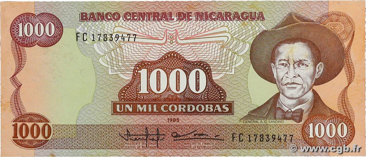 1000 Cordobas NIKARAGUA  1985 P.156b fST+