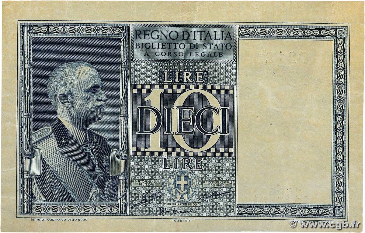 10 Lire ITALIA  1939 P.025a MBC