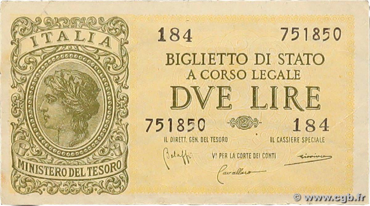 2 Lire ITALIE  1944 P.030b pr.TTB