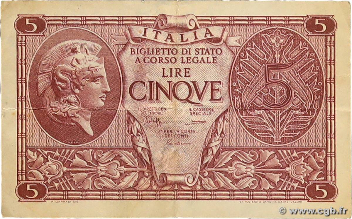 5 Lire ITALIEN  1944 P.031c S