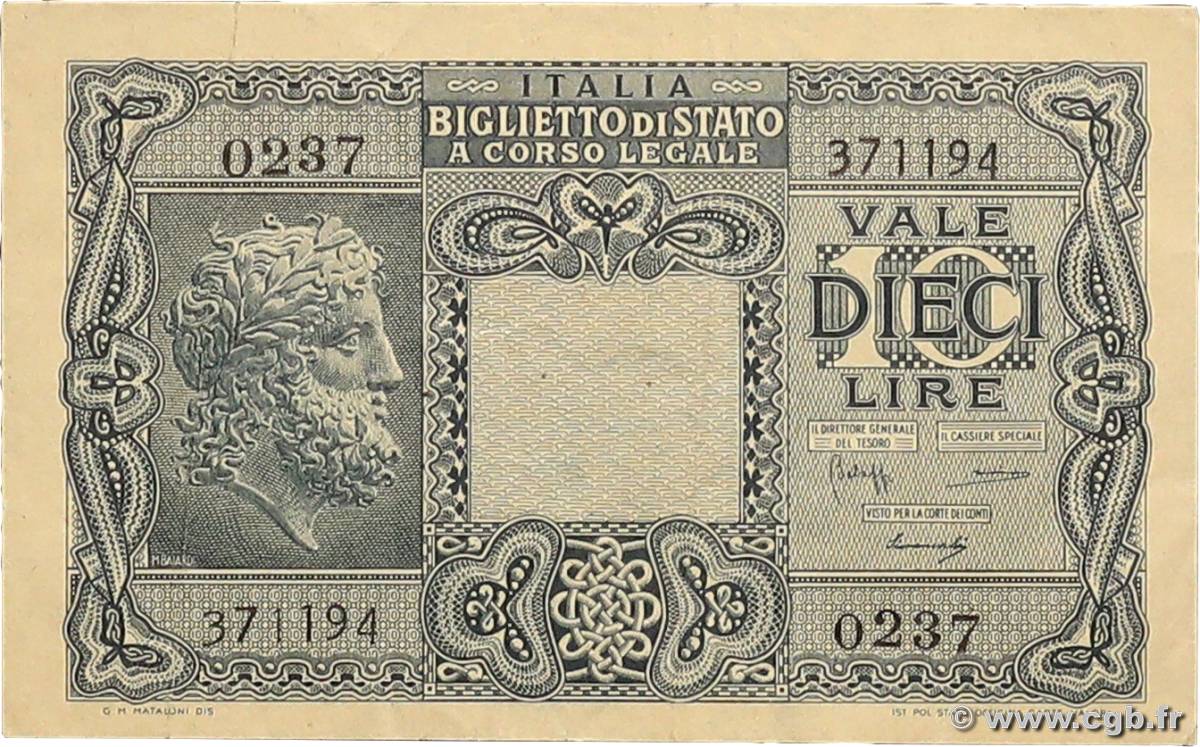 10 Lire ITALIE  1944 P.032b TTB