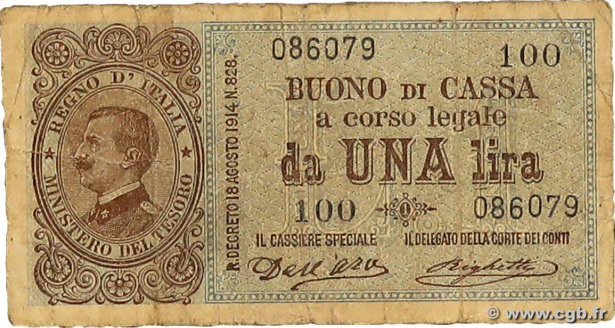 1 Lire ITALIE  1914 P.036a B