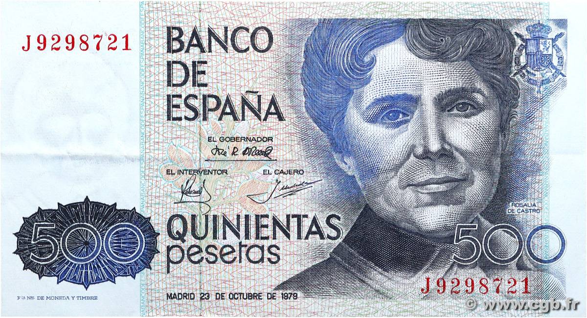 500 Pesetas ESPAGNE  1979 P.157 SUP