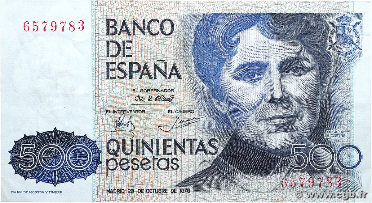 500 Pesetas ESPAGNE  1979 P.157 TTB+