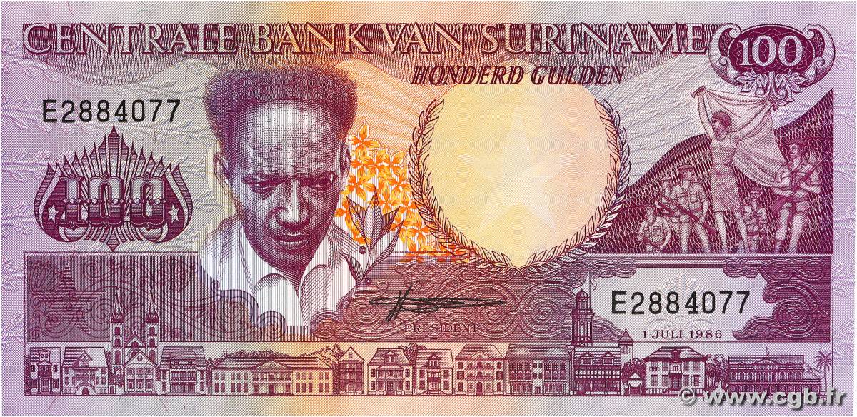 100 Gulden SURINAM  1986 P.133a ST