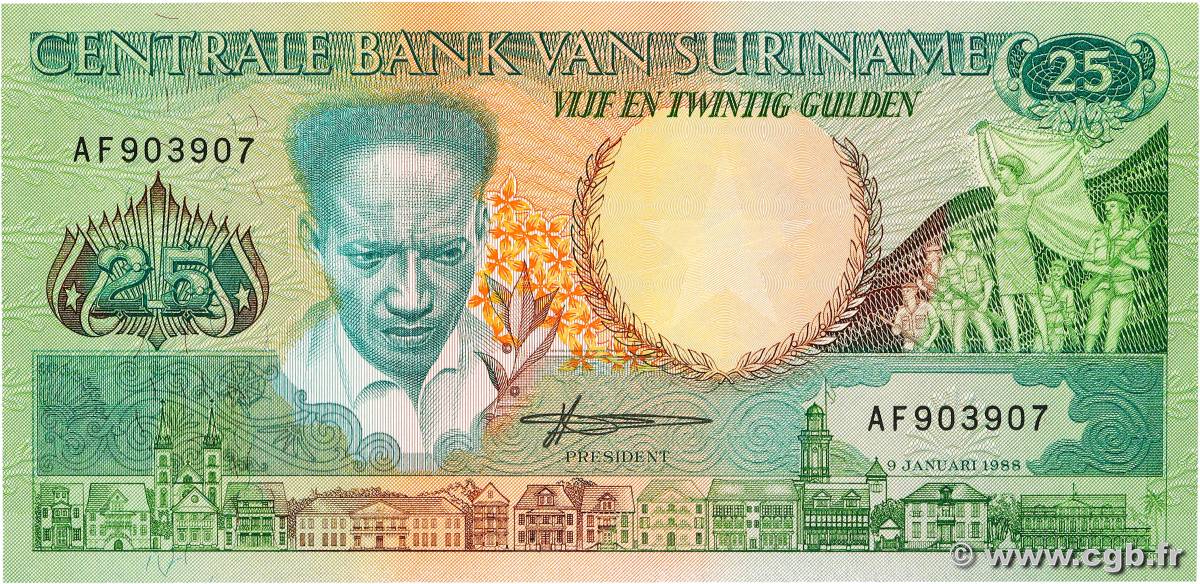 25 Gulden SURINAME  1988 P.132b FDC