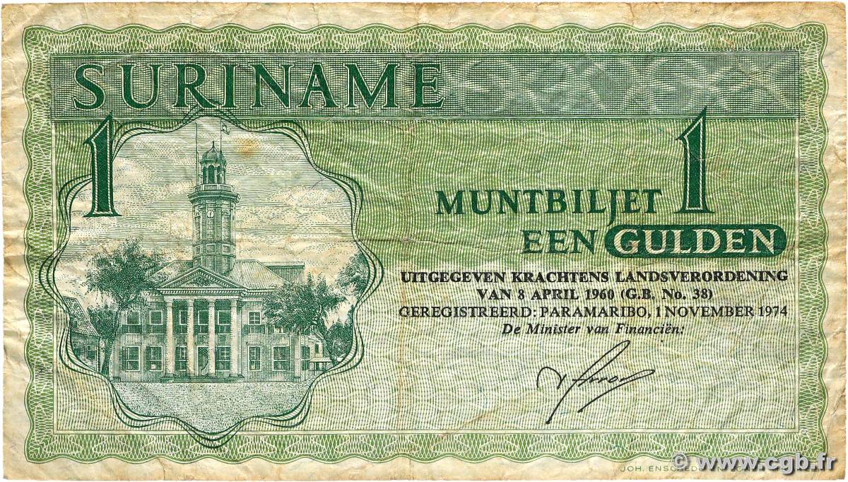 1 Gulden SURINAM  1974 P.116c TB