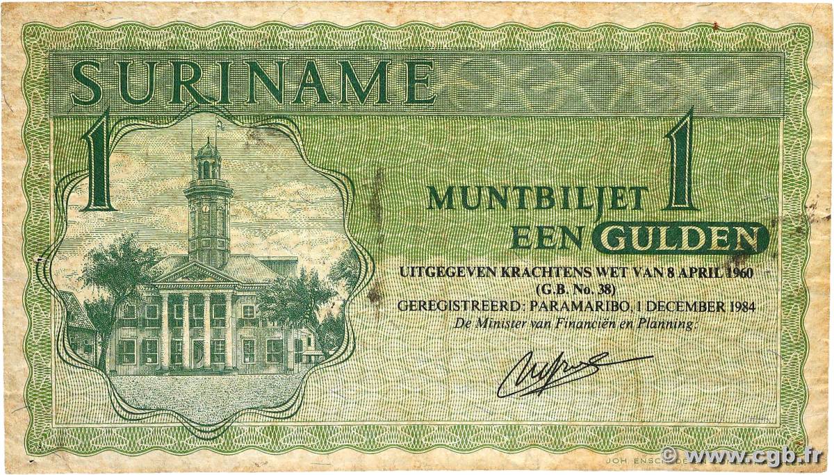 1 Gulden SURINAME  1984 P.116h MB