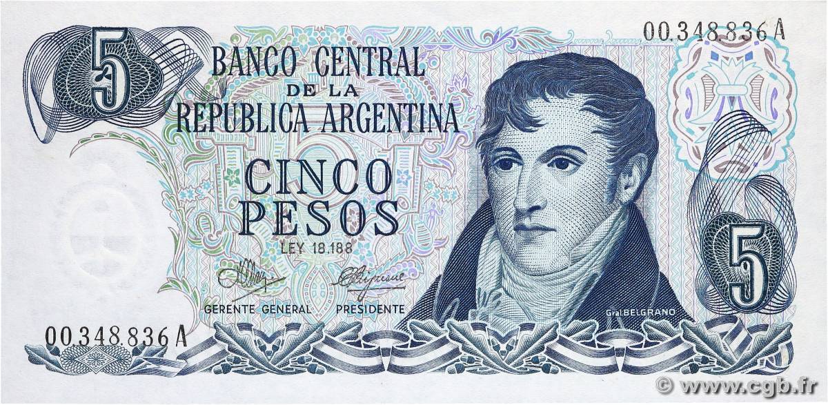 5 Pesos ARGENTINA  1971 P.288 FDC