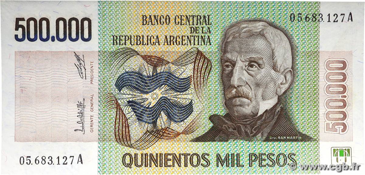 500000 Pesos ARGENTINE  1980 P.309 SUP+