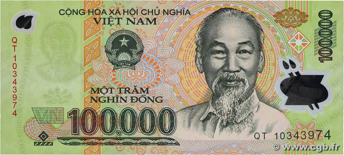 100000 Dong VIETNAM  2010 P.122g XF+