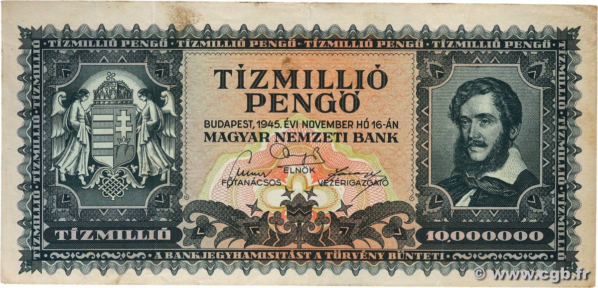 10000000 Pengo HUNGARY  1945 P.123 VF-