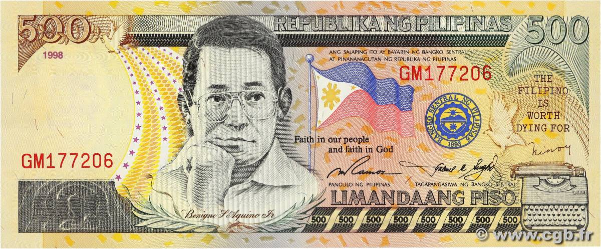 500 Pesos FILIPINAS  1998 P.185a SC+