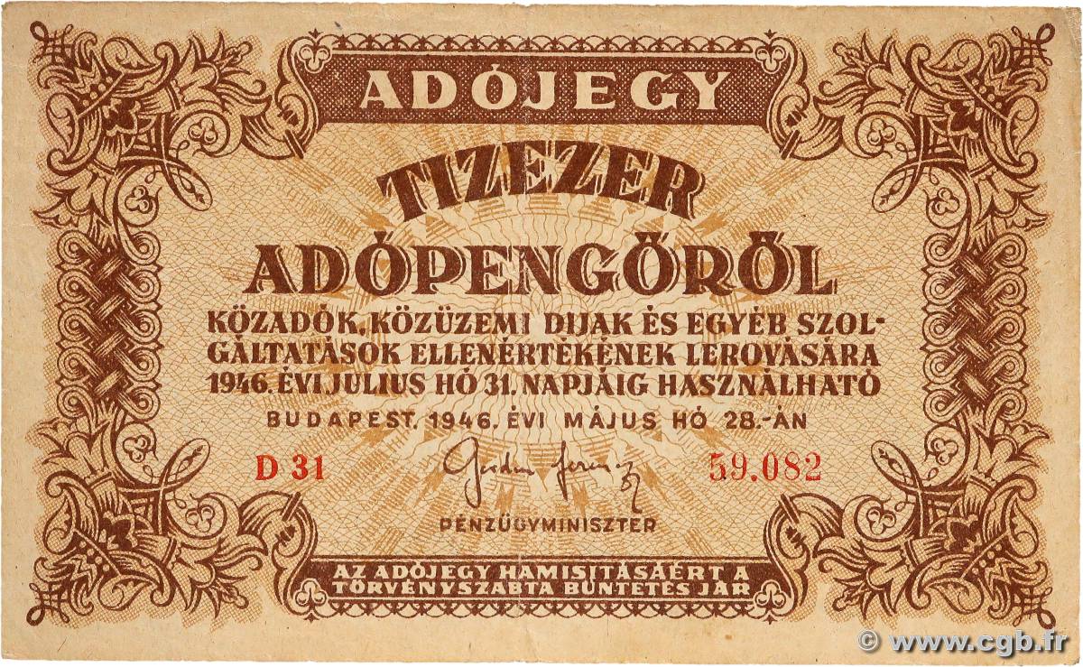 10000 Adopengo UNGHERIA  1946 P.143a q.BB