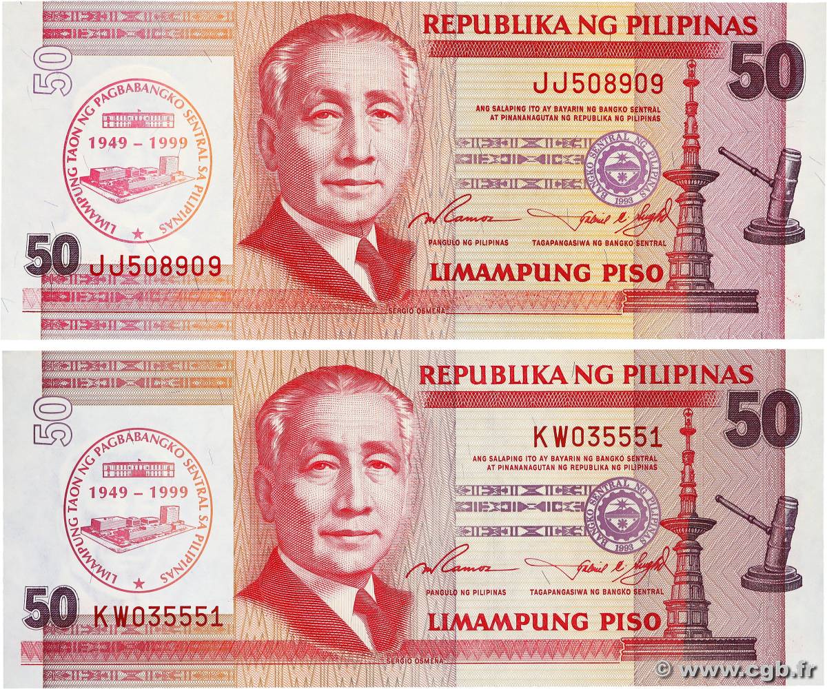 50 Piso Lot PHILIPPINES  1999 P.183a NEUF