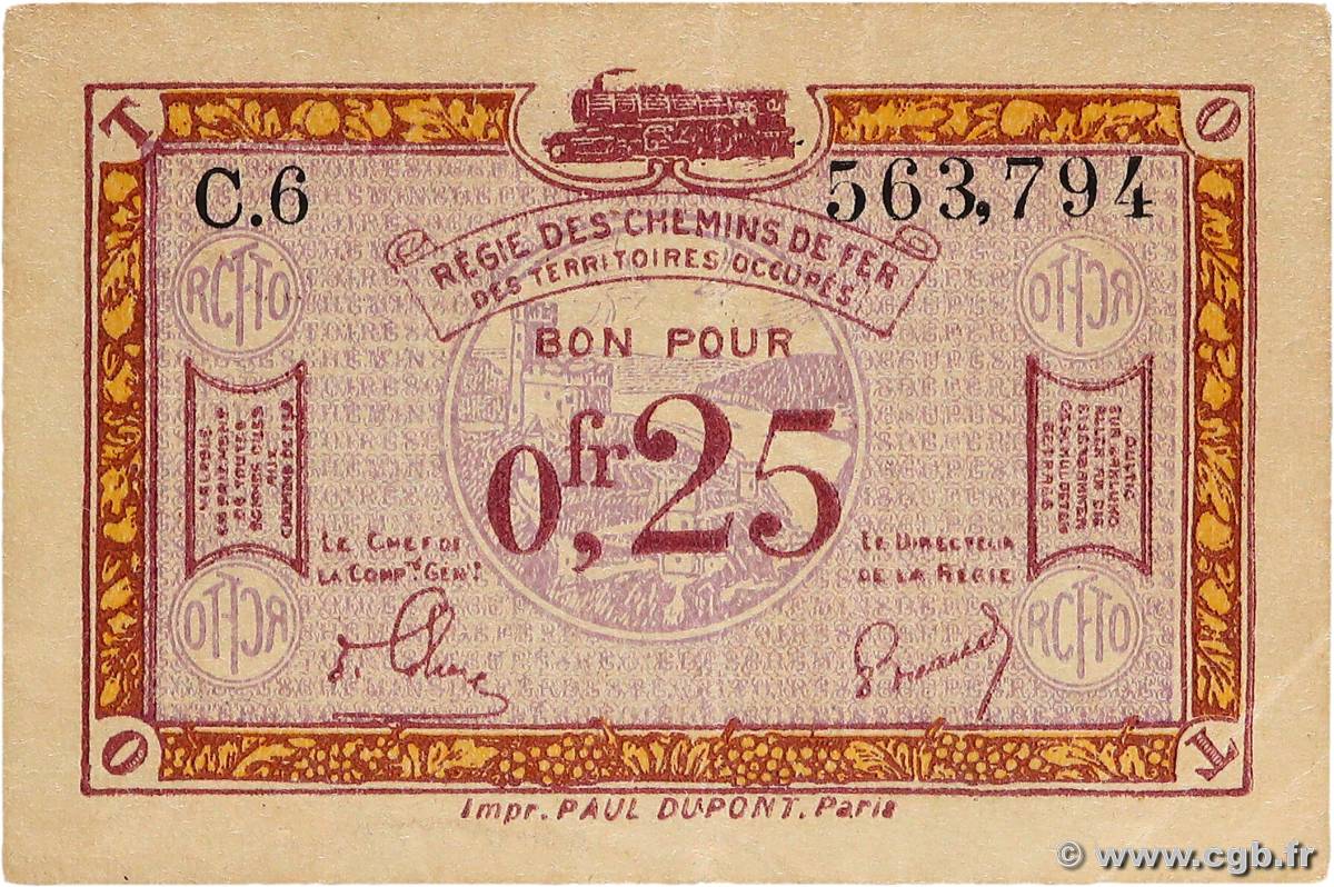 25 Centimes FRANCE régionalisme et divers  1918 JP.135.03 TTB