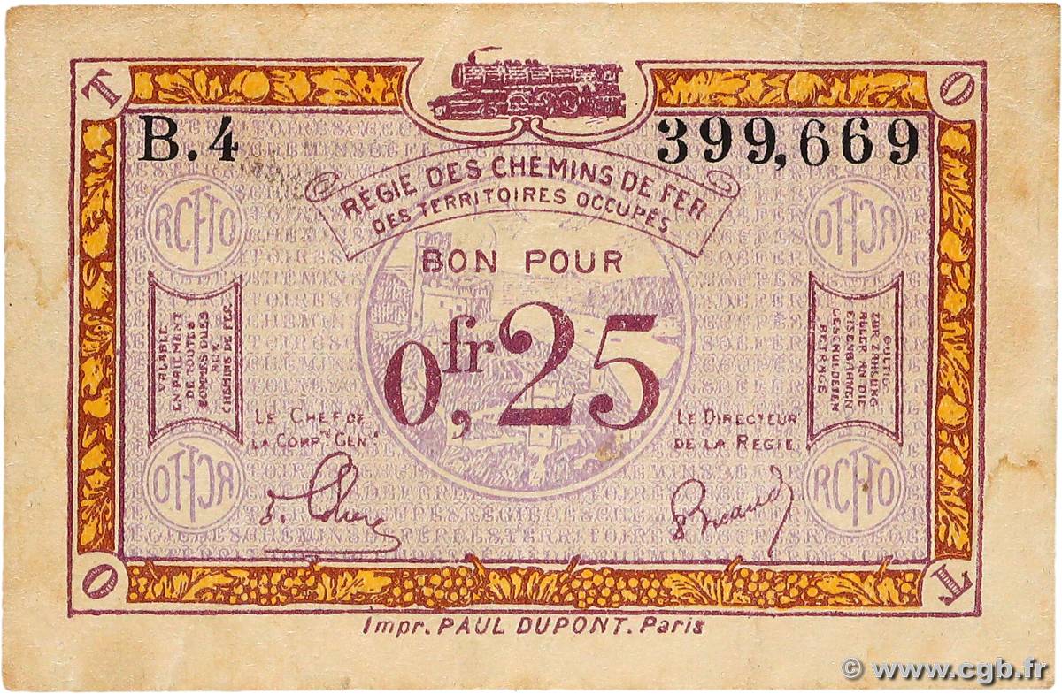 25 Centimes FRANCE régionalisme et divers  1918 JP.135.03 pr.TTB