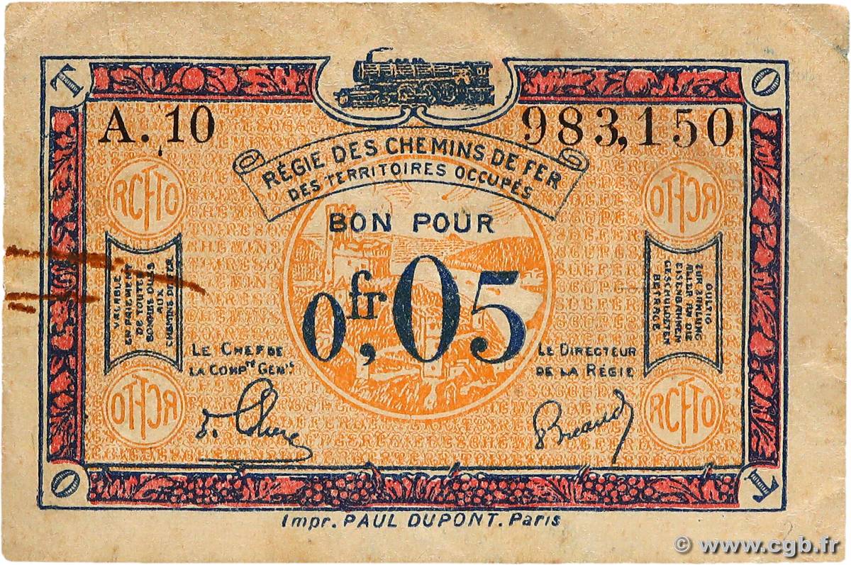 5 Centimes FRANCE régionalisme et divers  1918 JP.135.01 TB