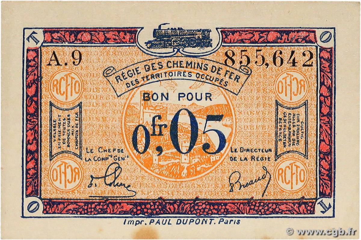 5 Centimes FRANCE régionalisme et divers  1918 JP.135.01 SUP+