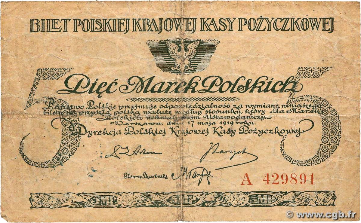 5 Marek POLEN  1919 P.020 fS