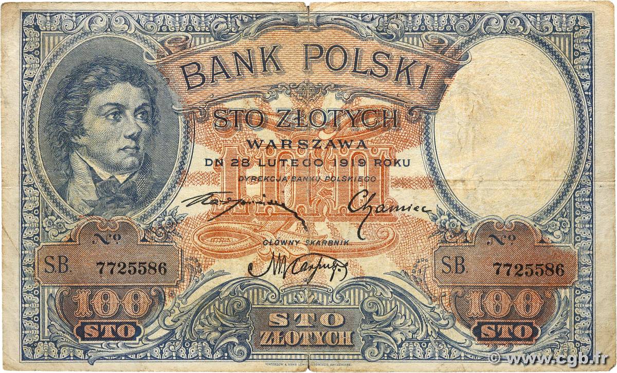 100 Zlotych POLEN  1924 P.057 SGE