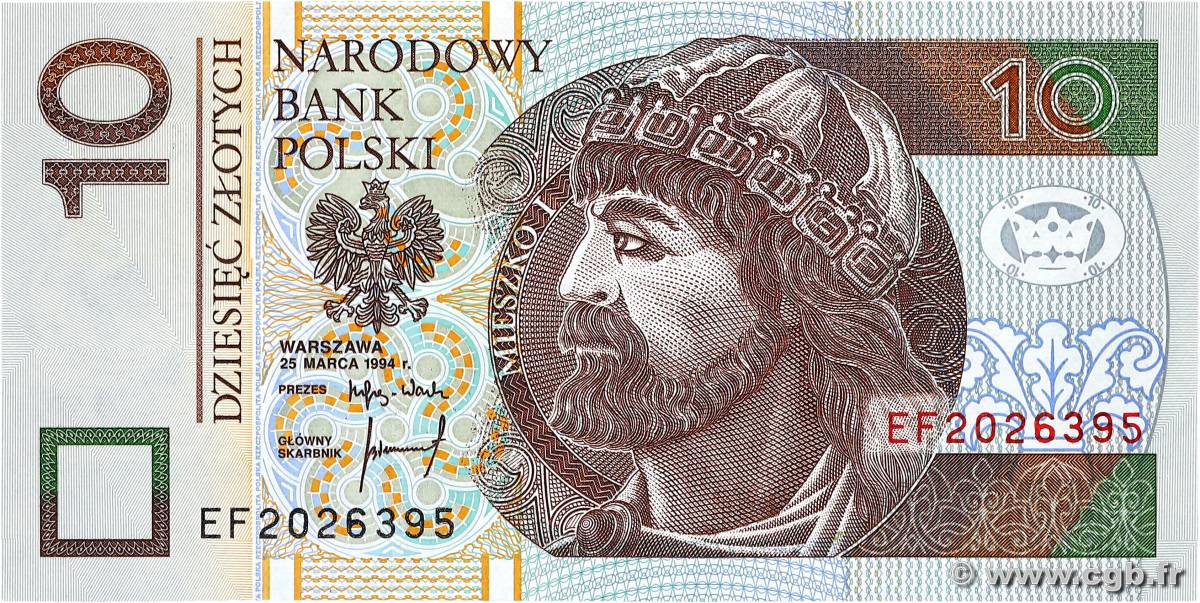 10 Zlotych POLOGNE  1994 P.173a SUP+