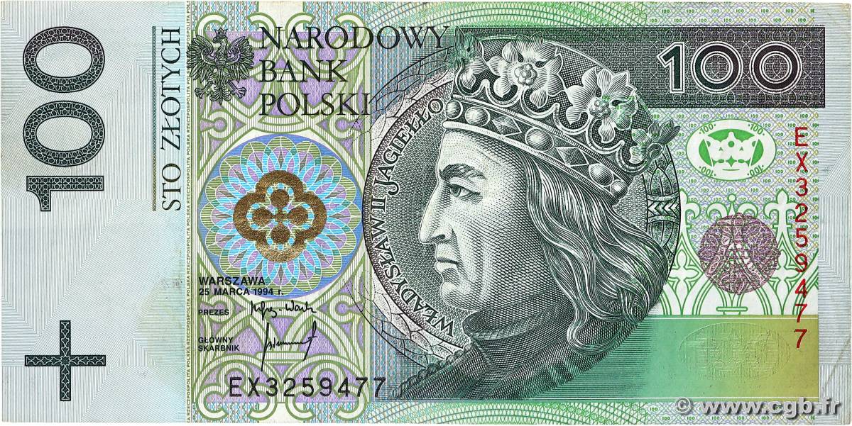 100 Zlotych POLOGNE  1994 P.176a TTB+