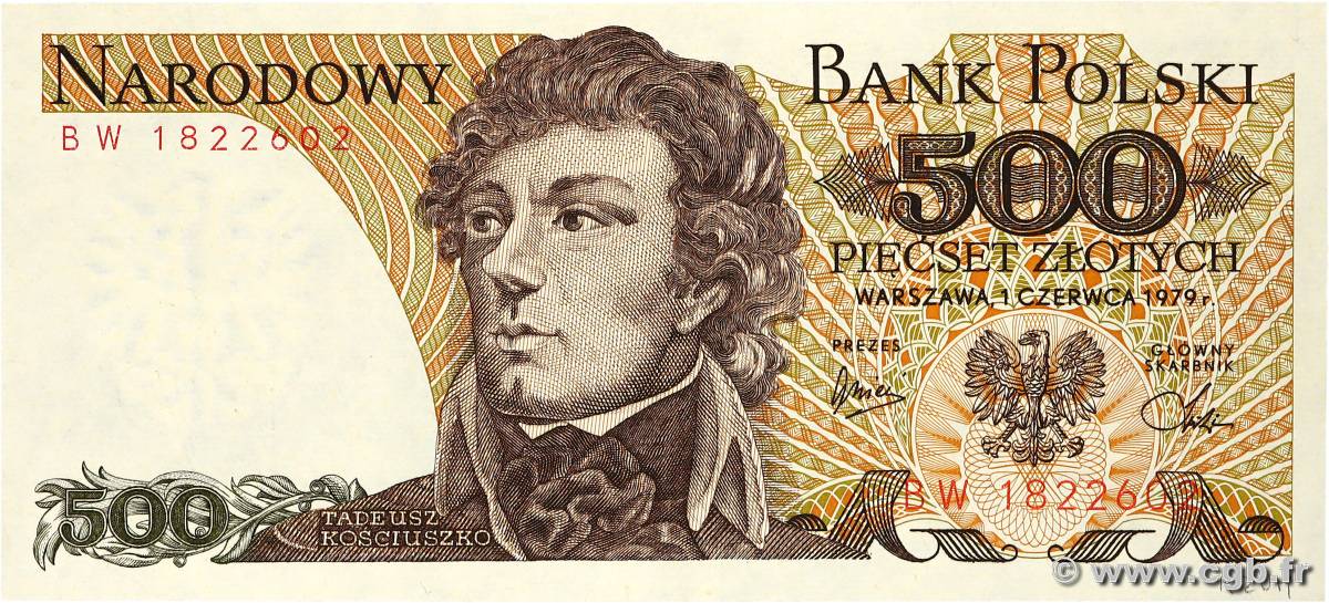 500 Zlotych POLOGNE  1979 P.145c NEUF