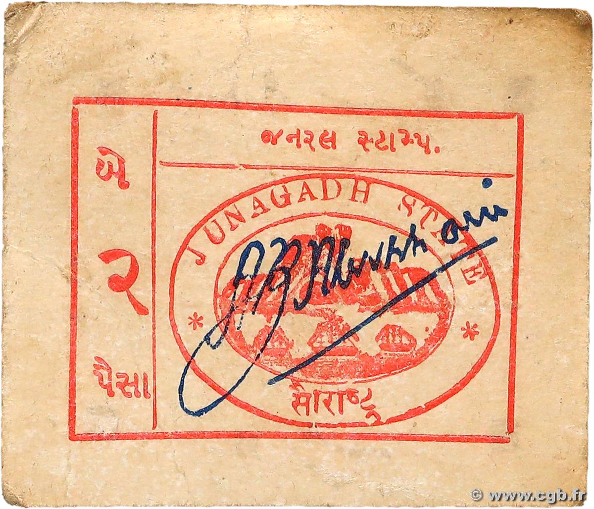 2 Paisa INDIA  1943 PS.333 XF